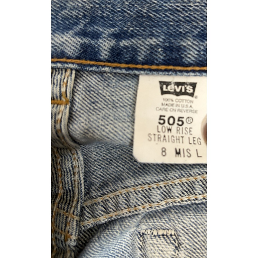 Vintage Levi's 505 Jeans Women 8 L Made USA Low Rise Straight Leg 100% Cotton - Picture 11 of 11